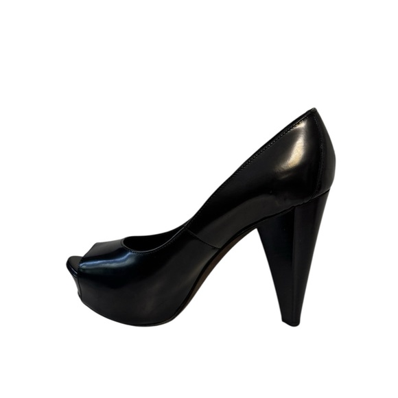 Donald J. Pliner Peep Toe Patent Leather Platform Pump Sandals Black 7 - Picture 5 of 11